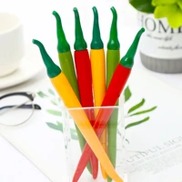 24pcs novelty cute pens vegetable pepper chili gel pen kawaii stationery funny back to school thing rollerball kawai stationary