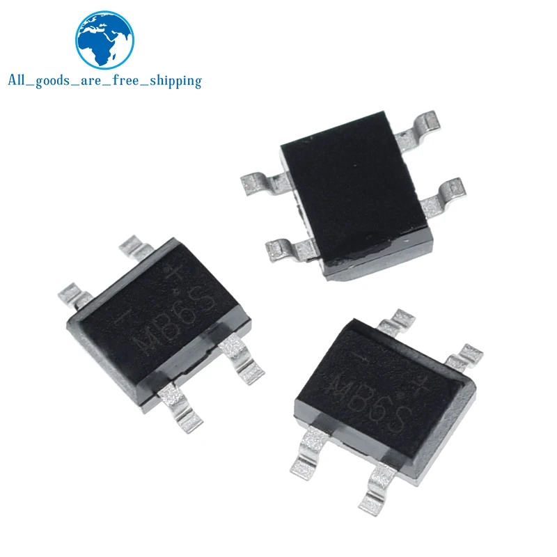 10 шт 600V 0.5A SOP 4 SMD выпрямительный диод bridge mb6s|Выпрямители| |