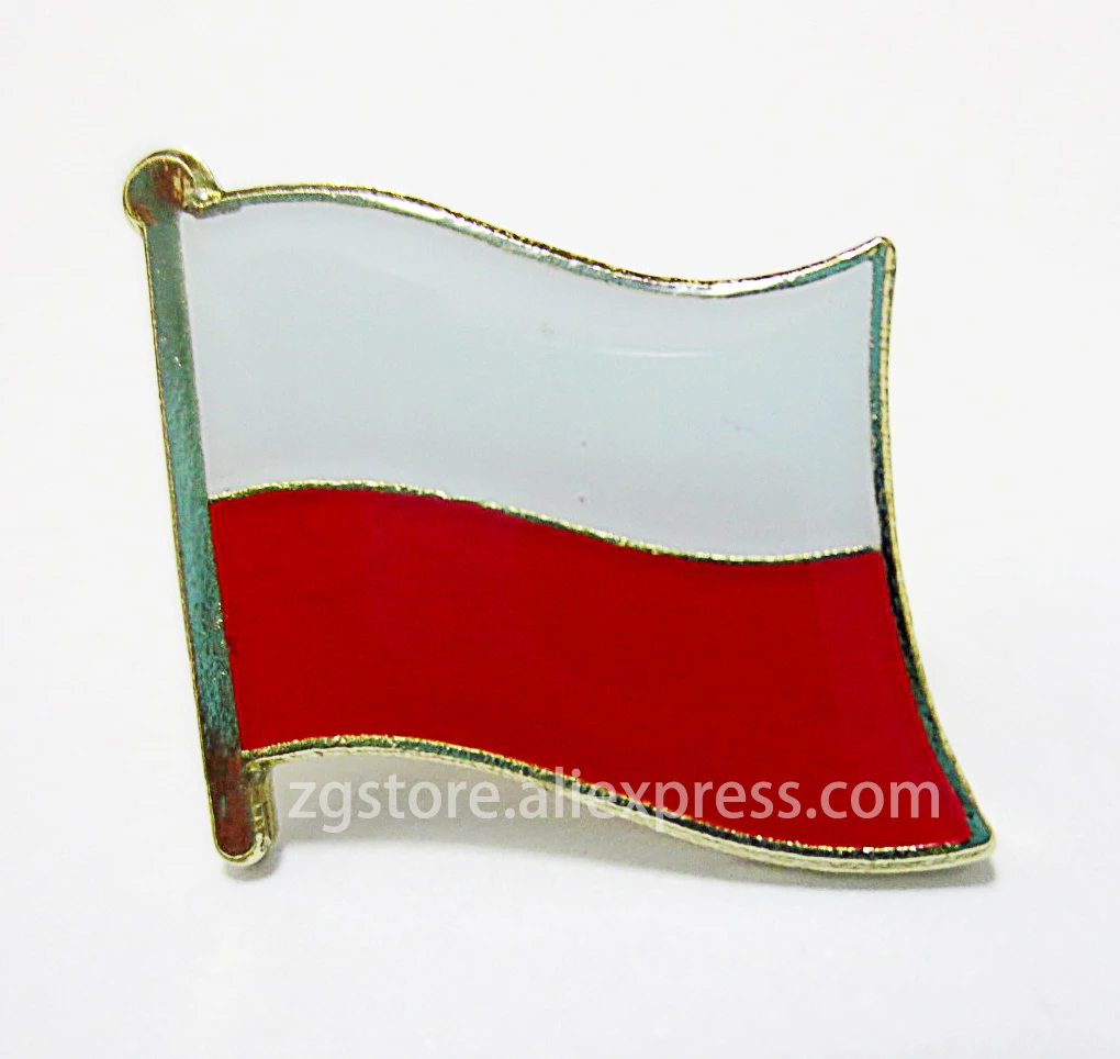 

Wholesale Lot of 10 pcs National flag Lapel Pins brooch Badge Emblem Poland