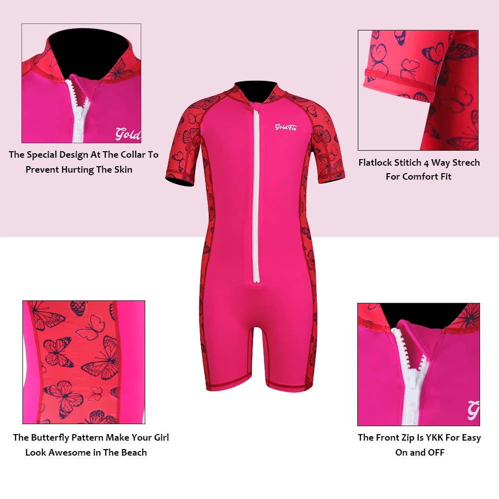 Детский купальный костюм для девочек Быстросохнущий сплошной купальник с