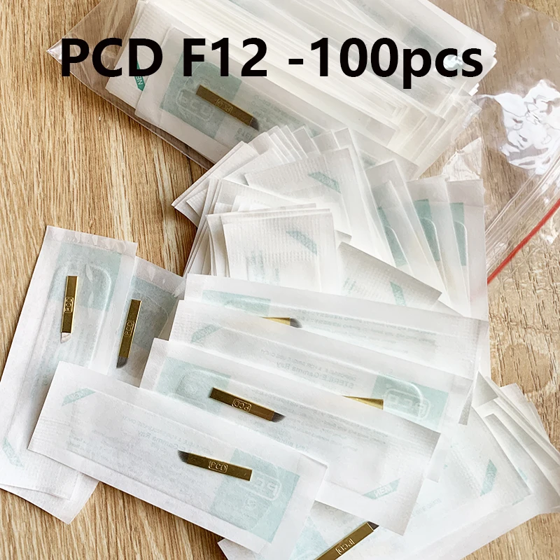 

100 pcs 12 Pin Permanent Makeup Eyebrow Tatoo Blade Microblading Needles For 3D Embroidery Manual Tattoo Pen Machine