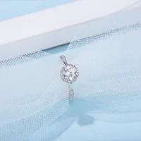 Celestial Radiance Moissanite Halo Ring 3