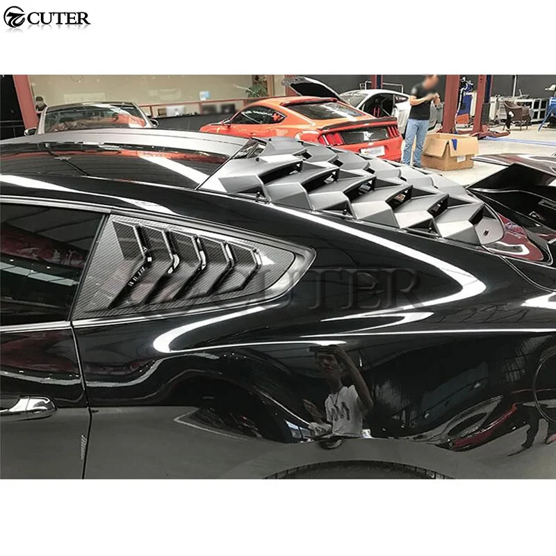 Carbon Fiber Side Grille Covers Car Window Trims Vent for Ford Mustang 2015 | Автомобили и мотоциклы
