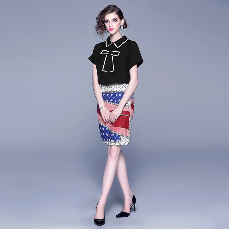 BLLOCUE новинка 2019 осенняя подиумная элегантная винтажная юбка с принтом