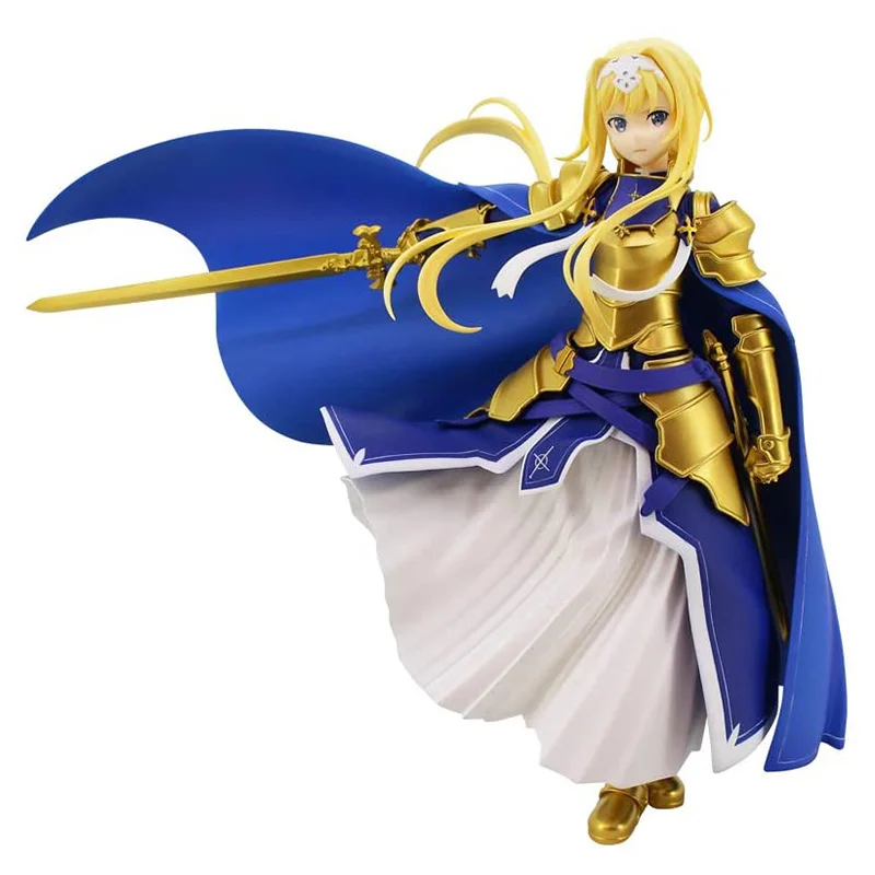 

В наличии BANDAI 21 см, оригинальный меч Furyu SSS, искусство онлайн, Алиса, рыцарь, ПВХ экшн-фигурка, аниме, модели, куклы, игрушки