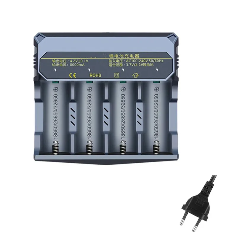 Зарядная док-станция с 4 слотами для литиевых батарей 32650/26650/18650 | Электроника