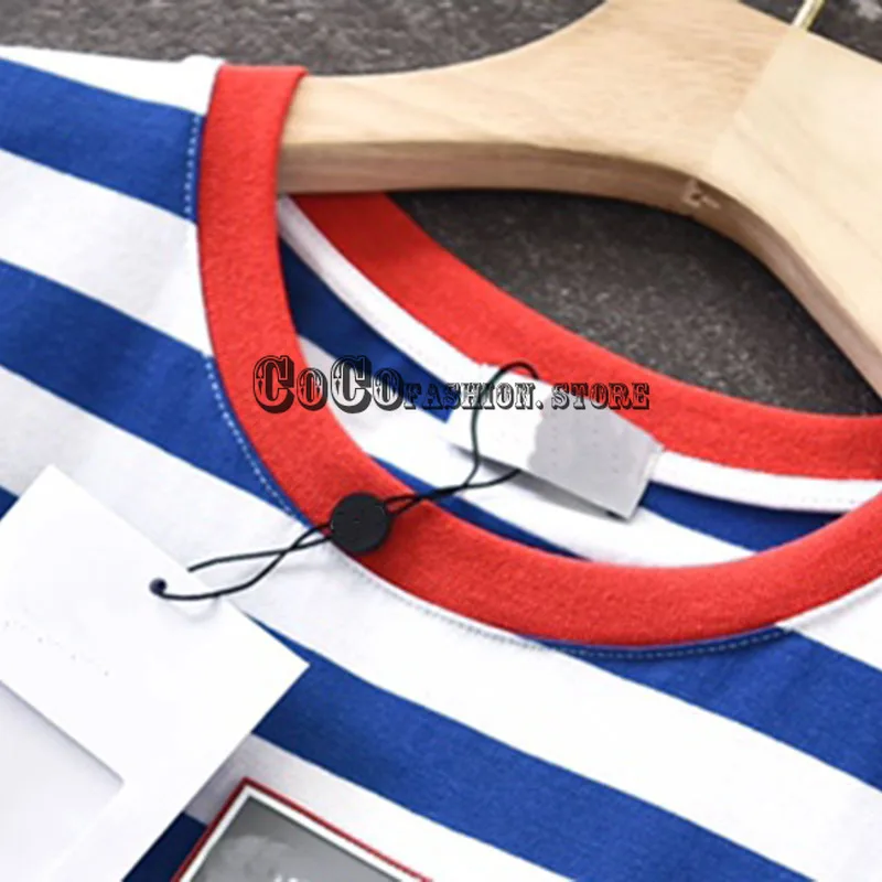

21 summer fashion new style top for women stripe Letter printing logo designer graphic tee woman tshirts clothes luxury t shirts