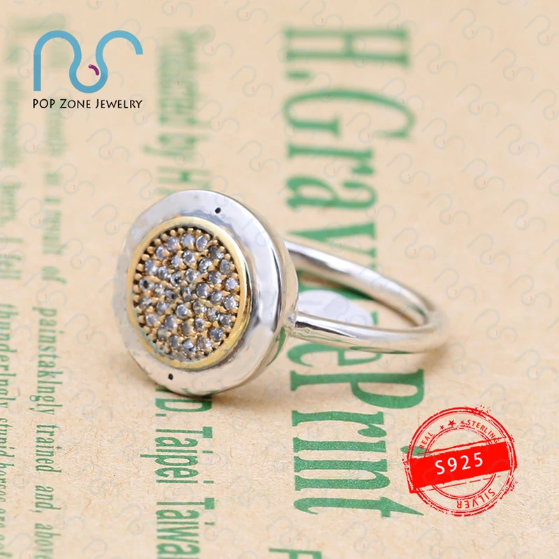 

S925 Sterling Silver Rings Brand Original Pan Logo Pav Ring Charm Luxury Fashion Classic Romantic Style Women Ring Jewelry Gift