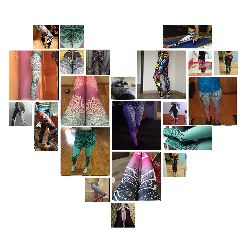 

Print Yoga Pants Women Unique Fitness Leggings Workout Sports Running Leggings Sexy Push Up Gym Wear Elastic Slim Pants