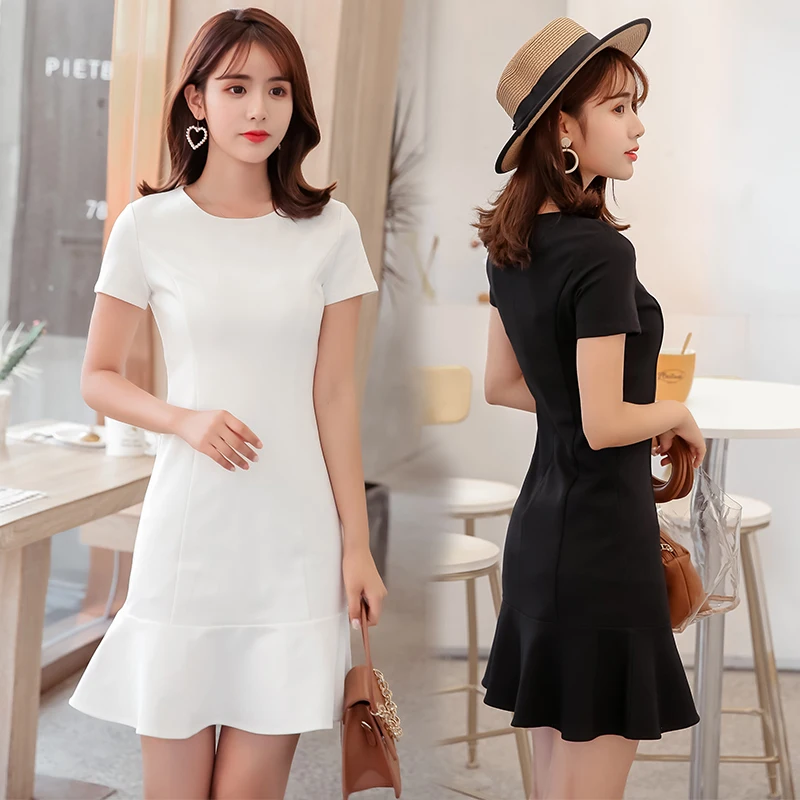 

Zhixun Dress French A- line Skirt Super Fairy Mori Style White Popular Sexy Fishtail Dress 2021 New Summer