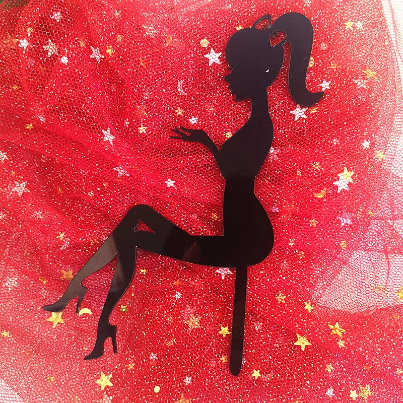 Новый акриловый Топпер для торта на высоком каблуке девочек украшение