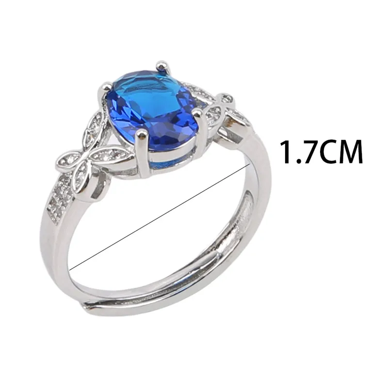 2020 модное роскошное кольцо для женщин Открытый регулируемый размер с овальным