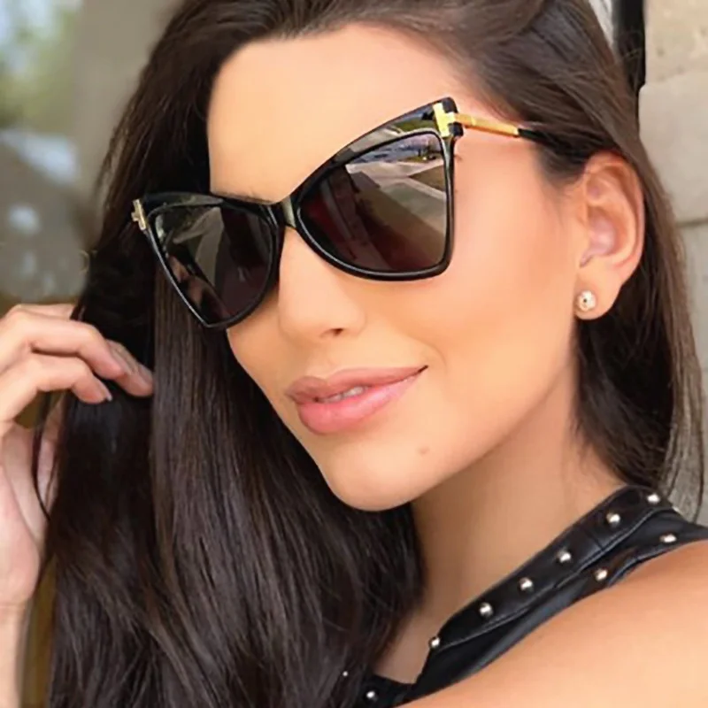 

Classic Cat's Eye Leopard Sunglasses For Women Outdoor Transparent Irregular Glasses 2021 Vintage Statement Designer Sunglasses