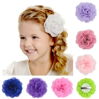 1 pcs girls cute flower hairpins girls long tail hair clips kids flower barrettes fashion child hairgrips accessories gifts