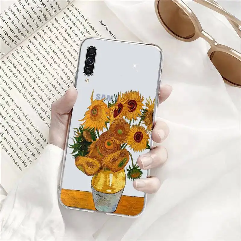 

Art Vincent Van Gogh Phone Case Transparent for Samsung s9 s10 s20 Huawei honor P20 P30 P40 xiaomi note mi 8 9 pro lite plus