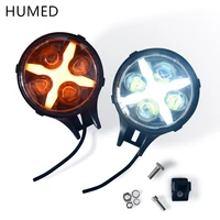 retro motorcycle accessories modified universal super bright headlight daytime running lights full and low beam ce e stamp