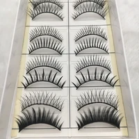 10 pairs 10 style women japanese false eyelashes cos natural thick cross lashes handmade lash extension makeup tools