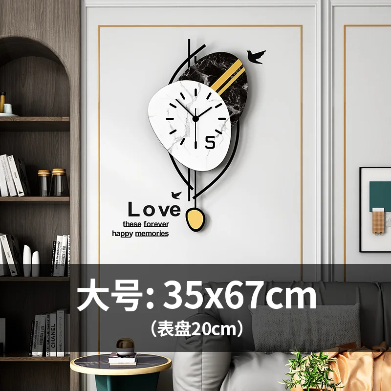 

Luxury Nordic Wall Clock Pendulum Large Modern Design Silent Creative Living Room Wall Clock Horloge Murale Home Decor DA60WC
