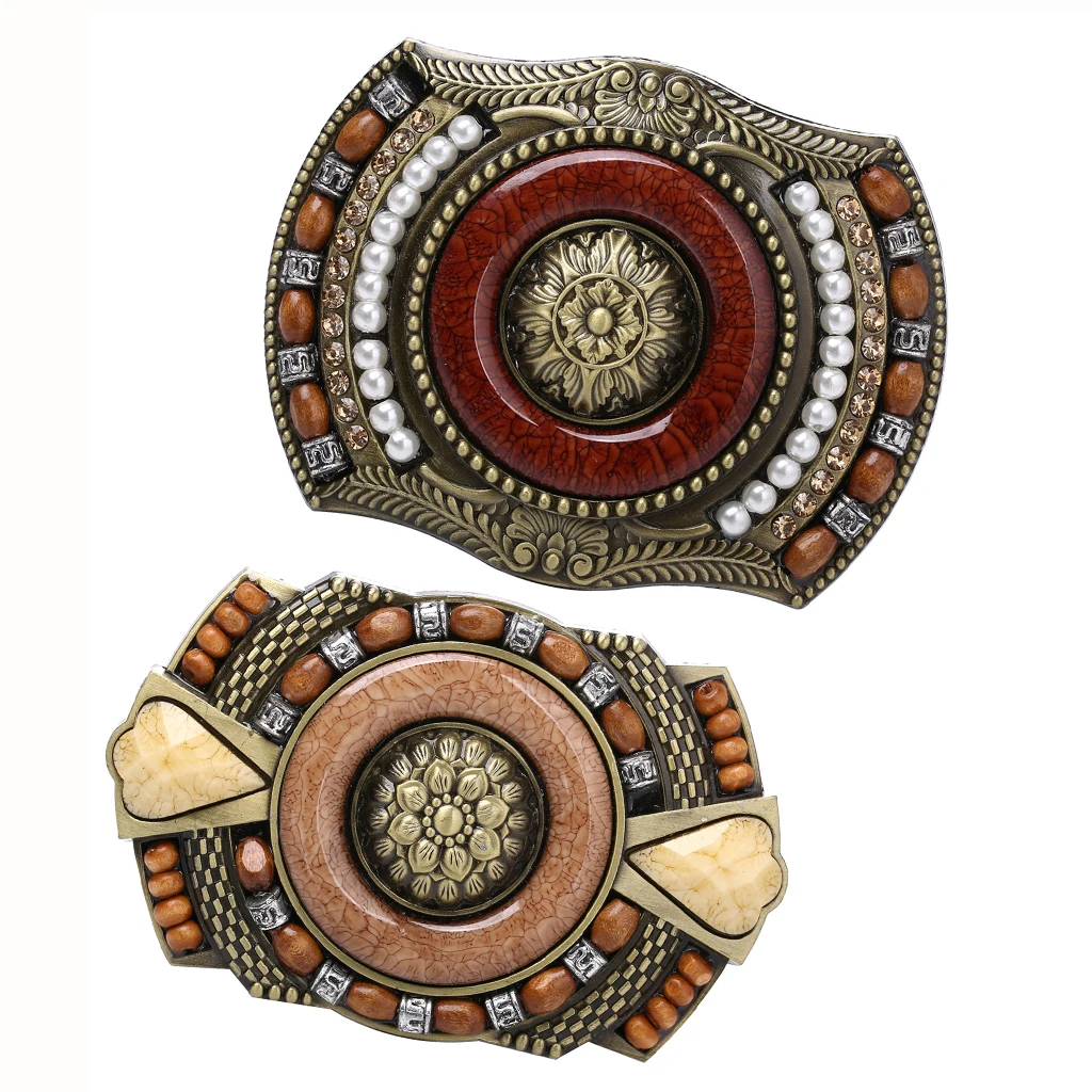 

2PCS Men's Western Indian Cowboy Buckle Vintage Belt Buckle