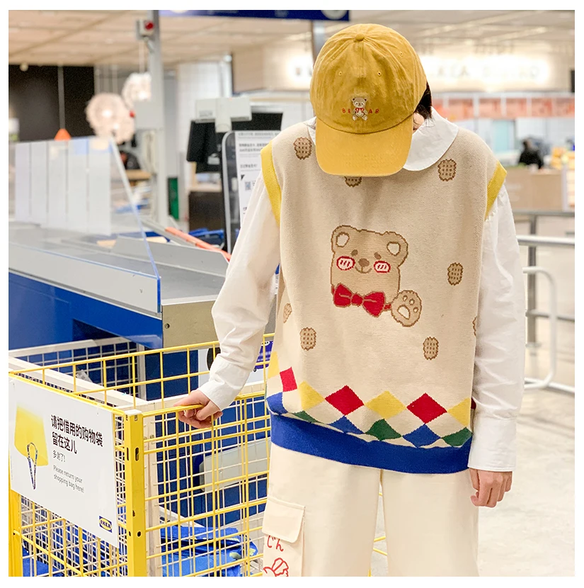 Новый дизайн Элегантный стиль свитер с цветными вставками жилет весна женский