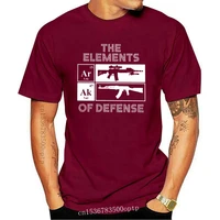 the elements of defense ar15 ak47 periodic table t shirt men gun russian rifle weapons novelty tees crew neck t shirt plus size