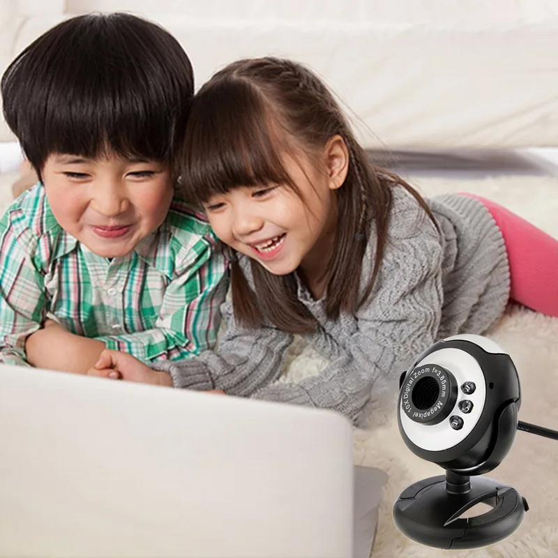 USB 50 0 м Веб камера видеокамера вращение на 360 база с микрофоном 3 светодиодный для