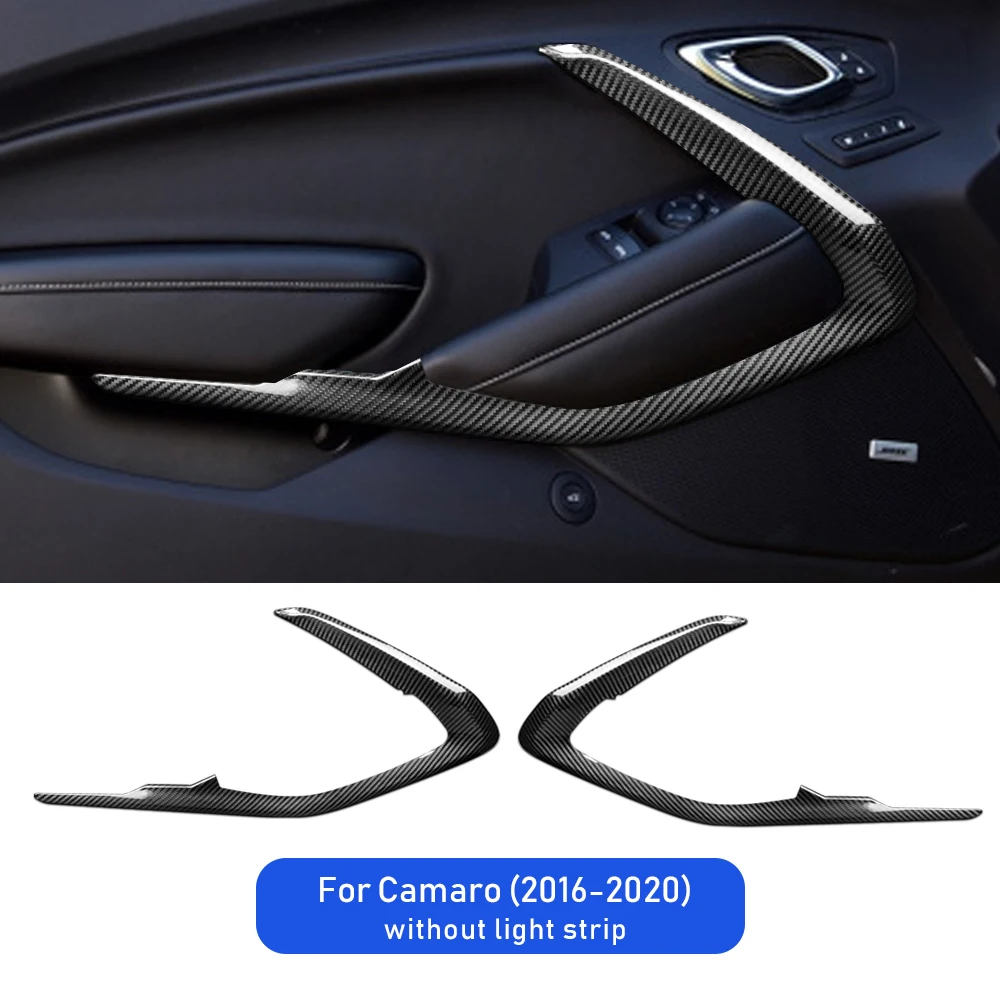 

Сухая наклейка из настоящего углеродного волокна для Chevrolet Camaro 2016 2017 2018 2019 2020 2021 2022 2023 2024, декоративная полоса для дверей автомобиля, интерьерная полоса