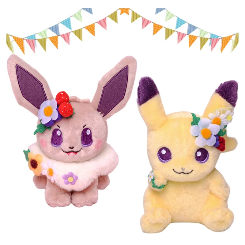 

Покемон мультфильм Аниме Пикачу Eevee Kawaii венок серии плюшевые игрушки милые животные Плюшевая Кукла Детская Успокаивающая игрушка подарок н...
