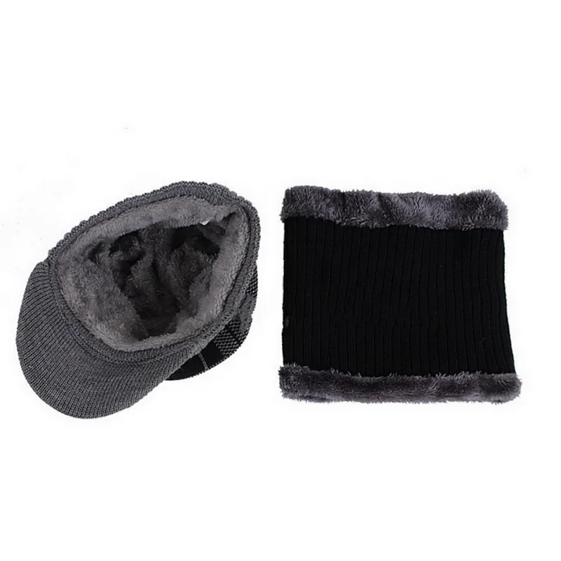 

Winter Hats For Men Skullies Beanie Hat Winter Cap Men Women Wool Scarf Caps Set Balaclava Mask Gorras Bonnet Knitted Hat 2021