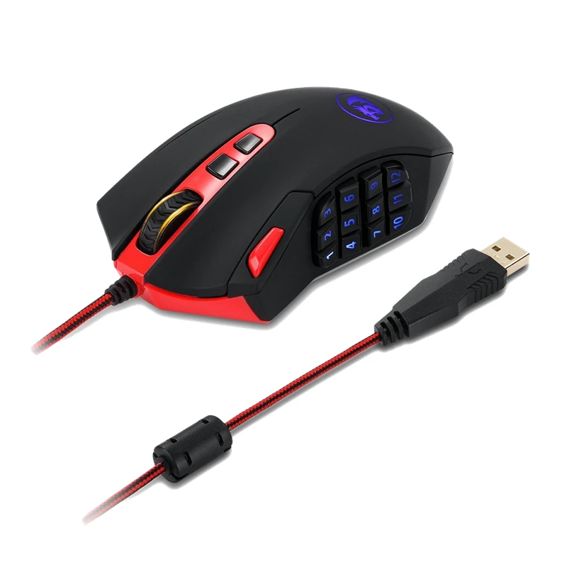Игровая мышь Redragon проводная RGB 12400 DPI 18 программируемых кнопок | Компьютеры и офис