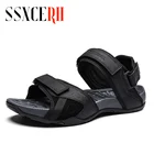 Сандалии мужские дышащие, уличные босоножки на липучке, повседневная обувь для треккинга, летняя модная обувь