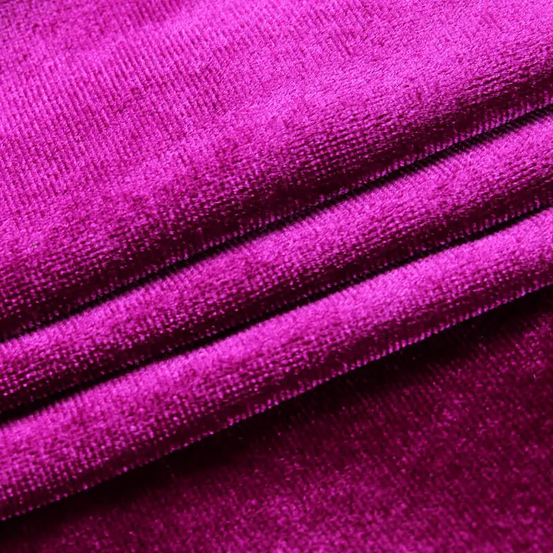 

Exquisite new women's V-neck sexy hip slim fitting one-step dress purple pleated pleuche buttons full sleeve dress