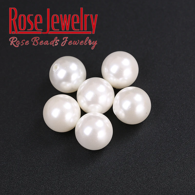 

100% Natural White Half Drilled Shell Pearl Beads 5pcs 2-20mm Spacer Loose Beads For Jewelry Making DIY Bracelets Ear Studs 15"