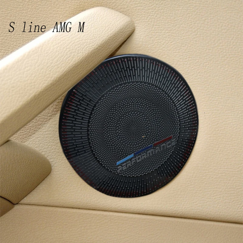 Car styling audio speaker door loudspeaker trim Auto sticker cover for bmw e90 3 series e84 X1 For M Performance Decorative ring images - 6