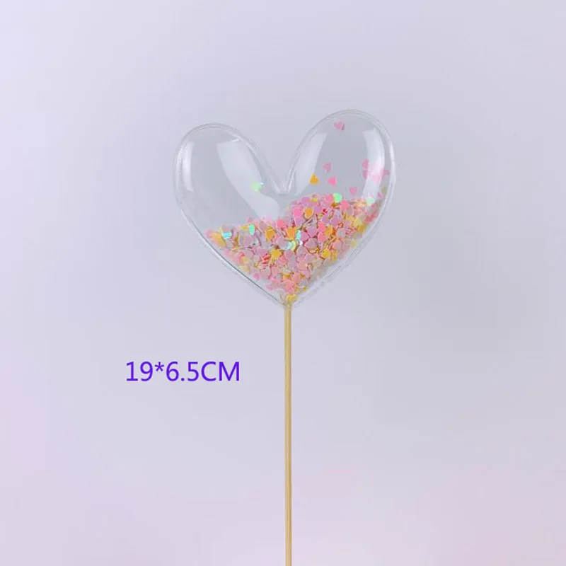 10 Bling Fairy PVC Cake Topper Unicorn Love Crown Cloud Shiny Flamingo Cupcake Topper for Wedding Birthday Party Cake Decorations - Цвет: 10