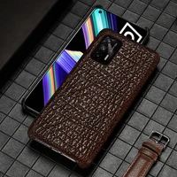 real shark leather phone case for realme gt neo 8 pro 7 pro x2 xt x7 x50 5 6 pro cover for oppo a9 reno 5 z 2 find x2 x3 pro