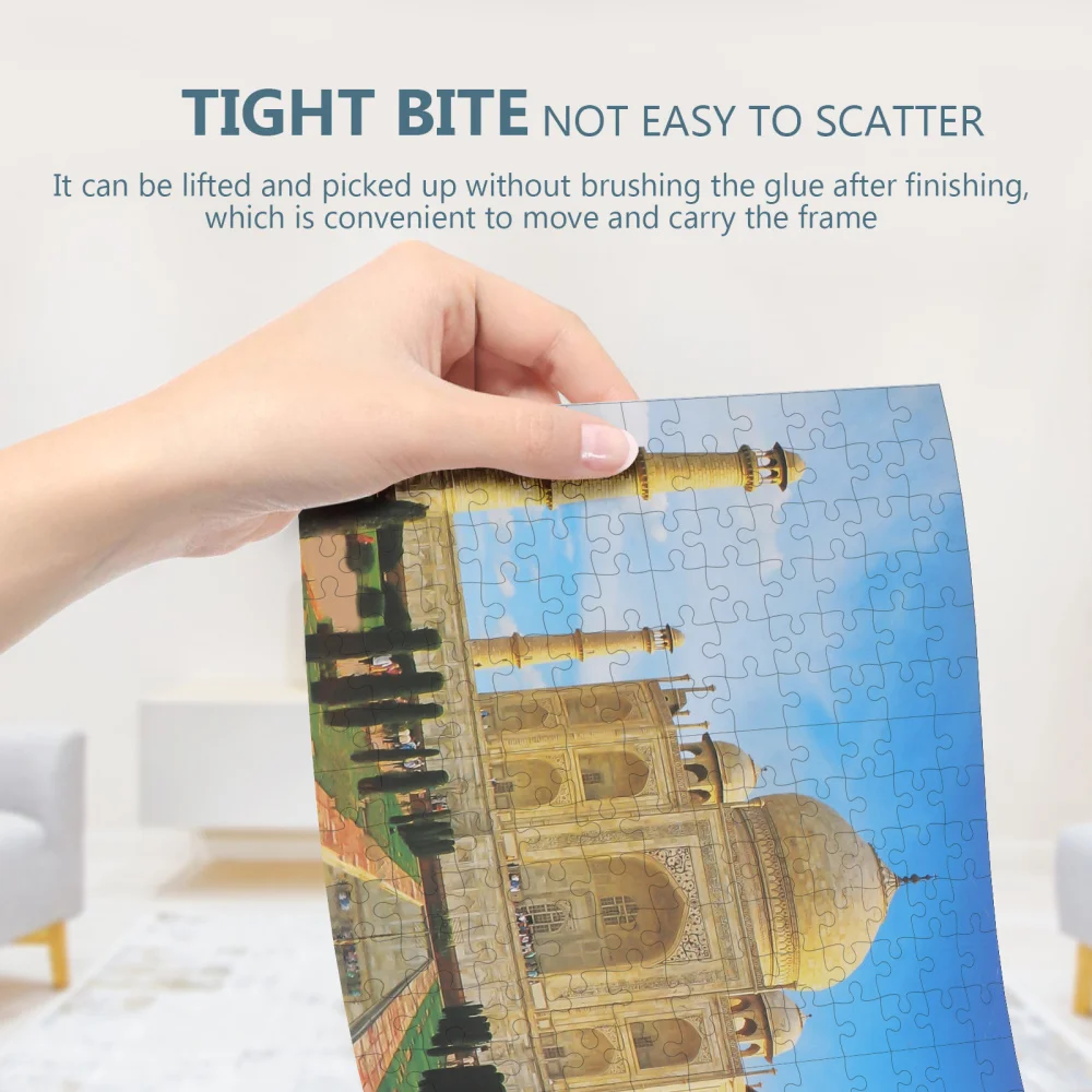 

1 Box 1000-piece India Taj Mahal Puzzle High Hardness Paper Adult Puzzle