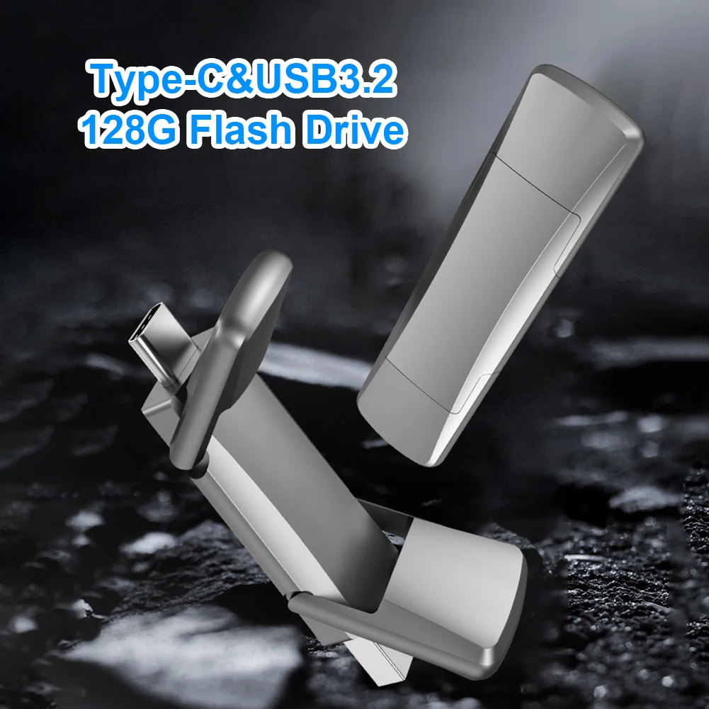 

Высокоскоростной USB флеш-накопитель с двумя портами, USB Type-C, USB 128, ГБ, флеш-накопитель, USB-накопитель для Windows, MAC, Android