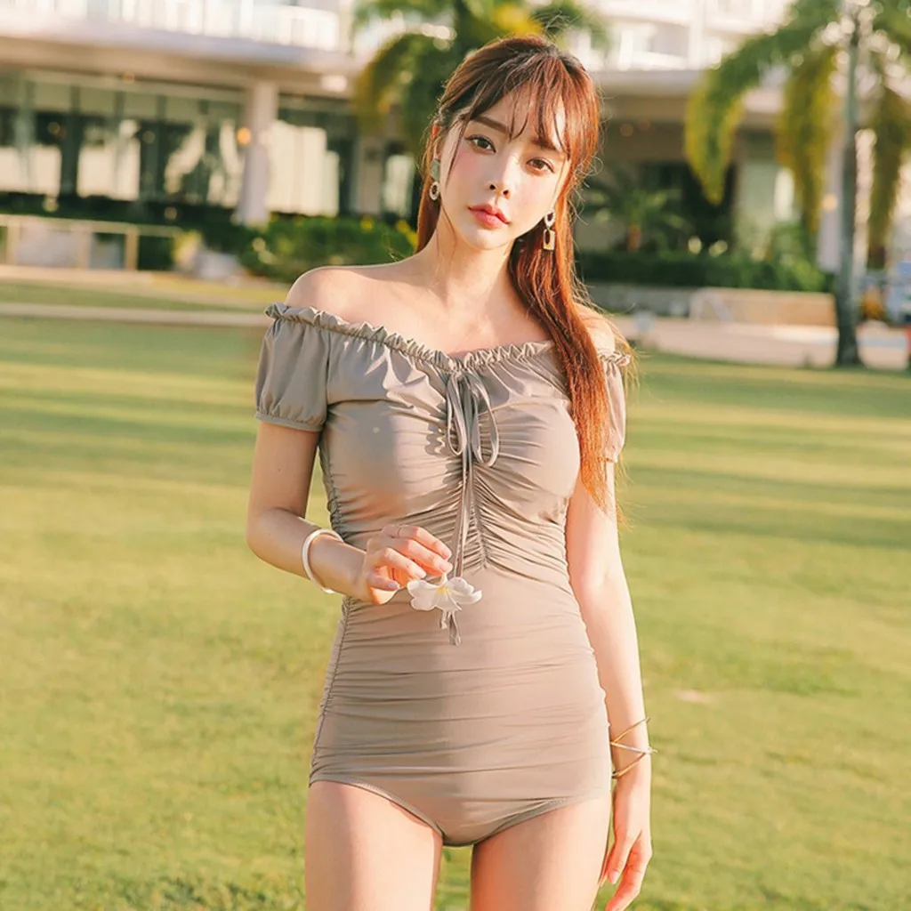 Женский слитный купальник в полоску CHAMSGEND купальный костюм с пуш-ап монокини