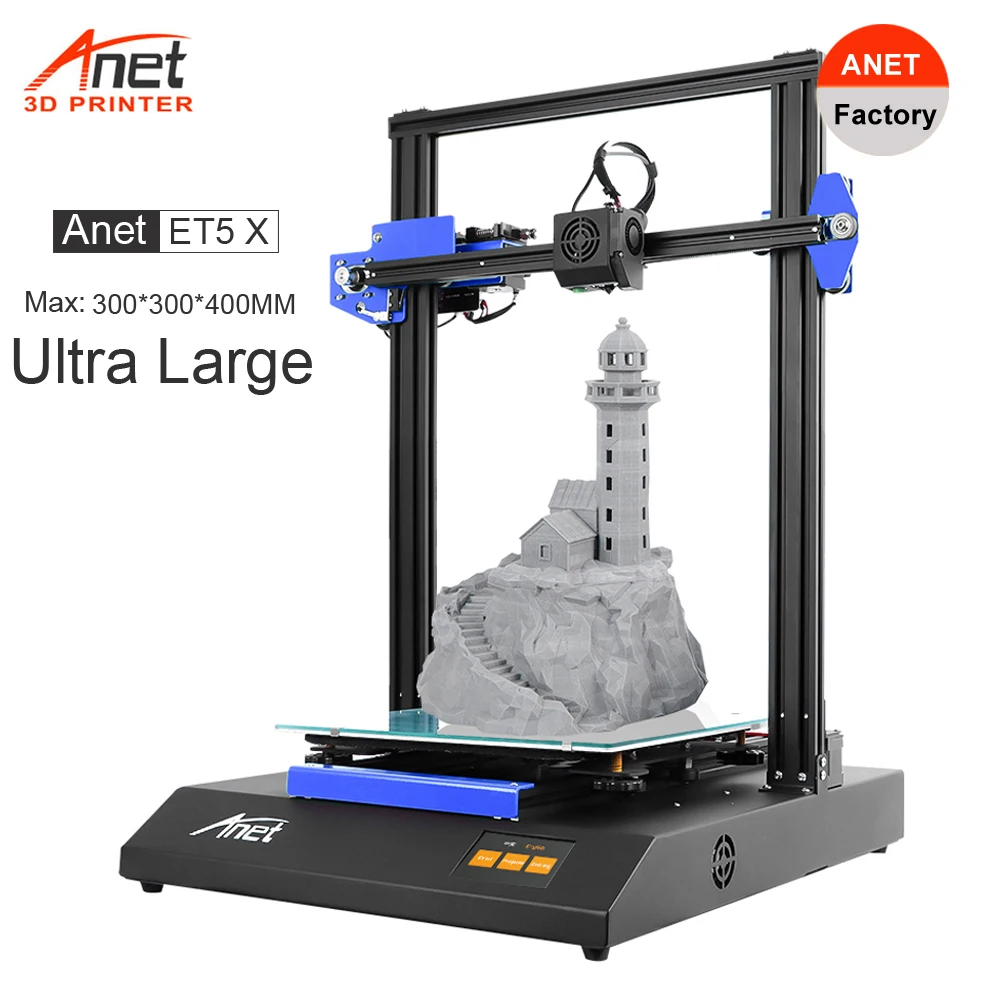Большой 3D принтер Anet 300*300*400 мм настольный ET5X автоматическое выравнивание кровати