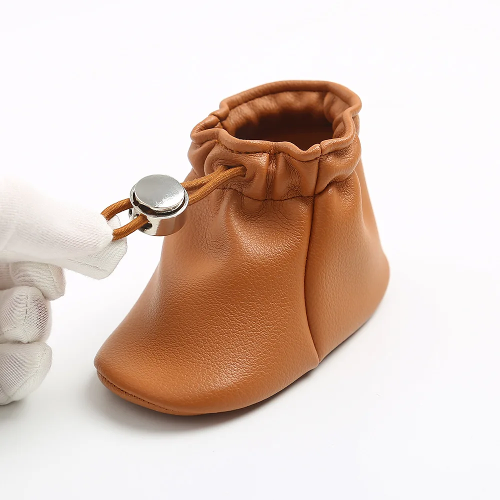 

Drawstring Cute Baby Shoes Infant Newborn Baby Girls Short Boots Keep Ankle Warm Prevent Falling Crib Shoes Solid Baby Boots