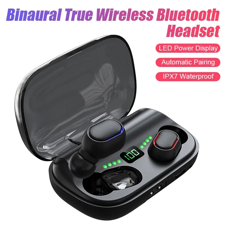 TWS JS2 беспроводные Bluetooth водонепроницаемые музыкальные спортивные наушники