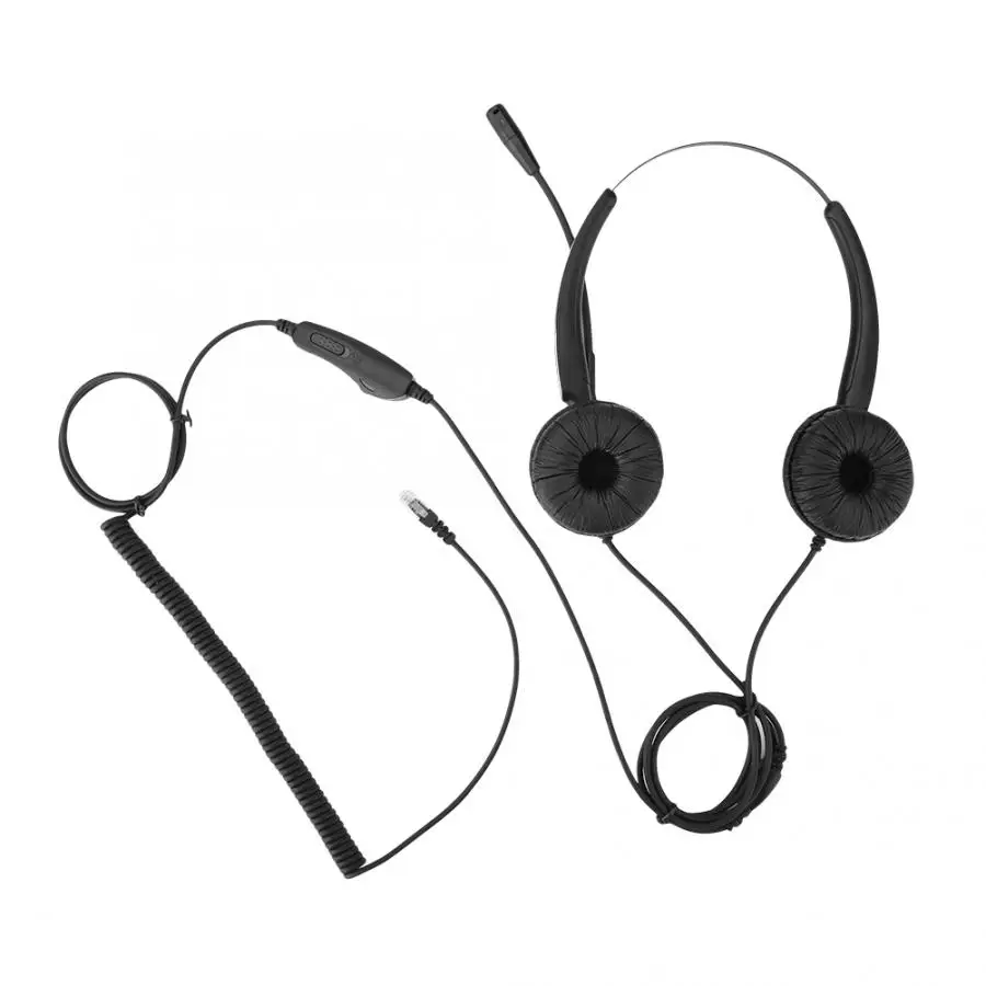 Call Center Headset RJ9 With Microphone Noise Cancelling Volume Control Mute for Box / VOIP network phone PC Game | Электроника