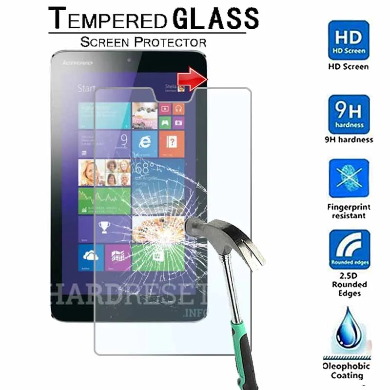 

Ультрапрозрачное закаленное стекло для планшета Lenovo IdeaPad MIIX 300 8,0-9H