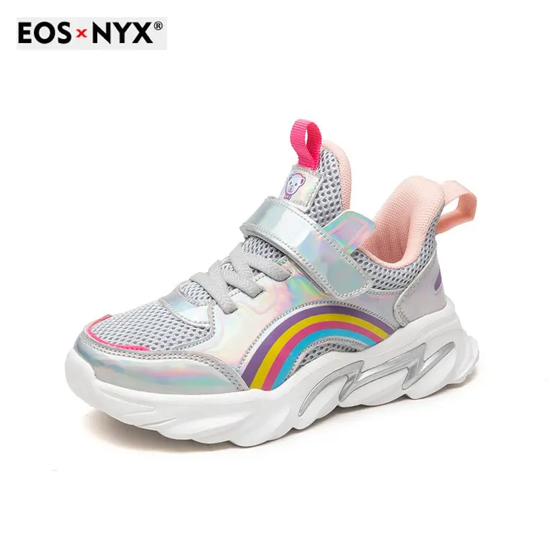 

EOSNYX Fashion 2021 Kids Shoes Girls Breathable Mesh Flat Shoes For Girl Casual Children Sneakers Shoes Boys Chaussure Enfant