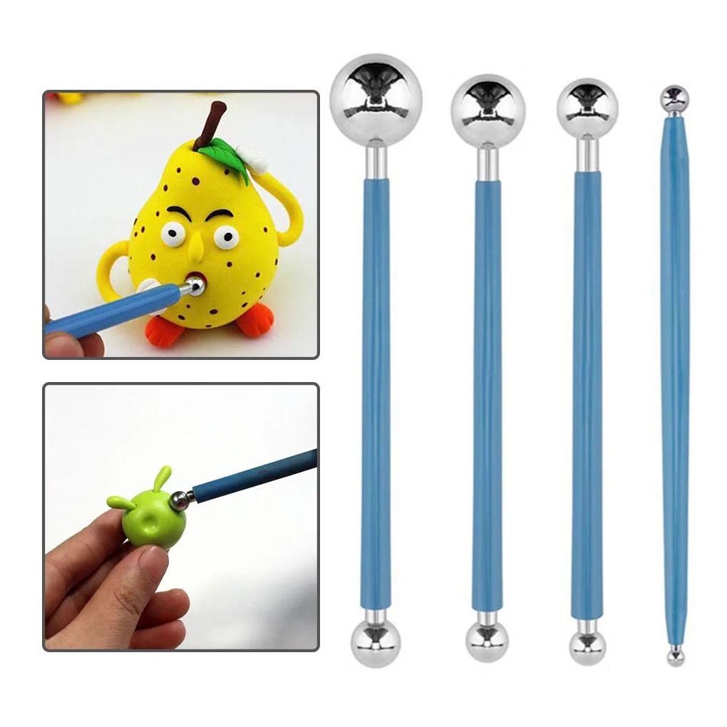 Инструменты для моделирования из глины шарик сфера 4 шт./компл. гончарная