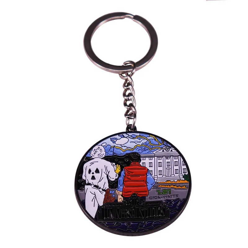 

PF478 Back To The Future Key Ring Car Keys Keychain Gift Chain Keychains Women Holder Fashion Jewelry Accessories
