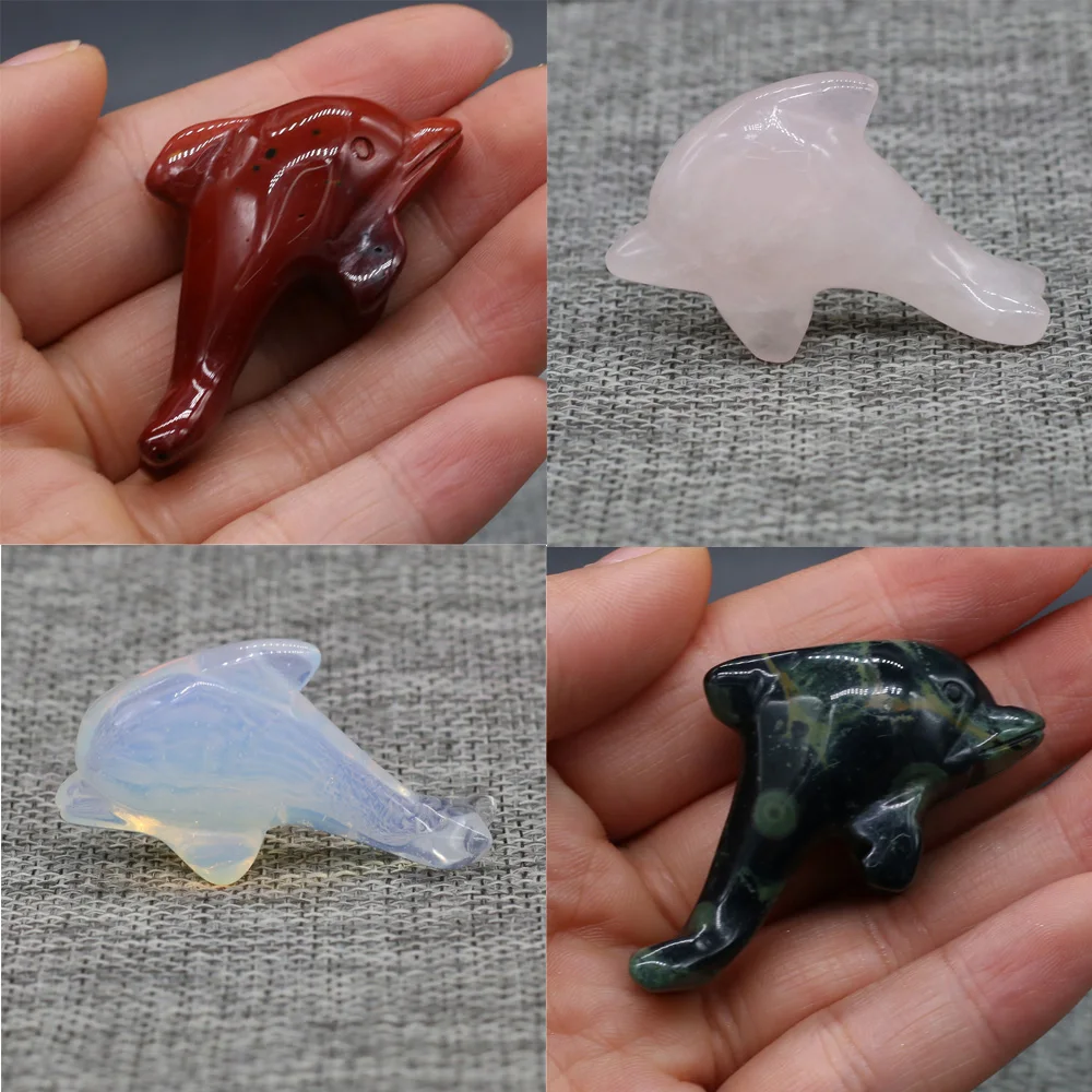 

1 шт. натуральный кристалл розовый кварц Дельфин Аметист обсидиан животные каменные Ремесла маленькое украшение для дома Рождественский по...