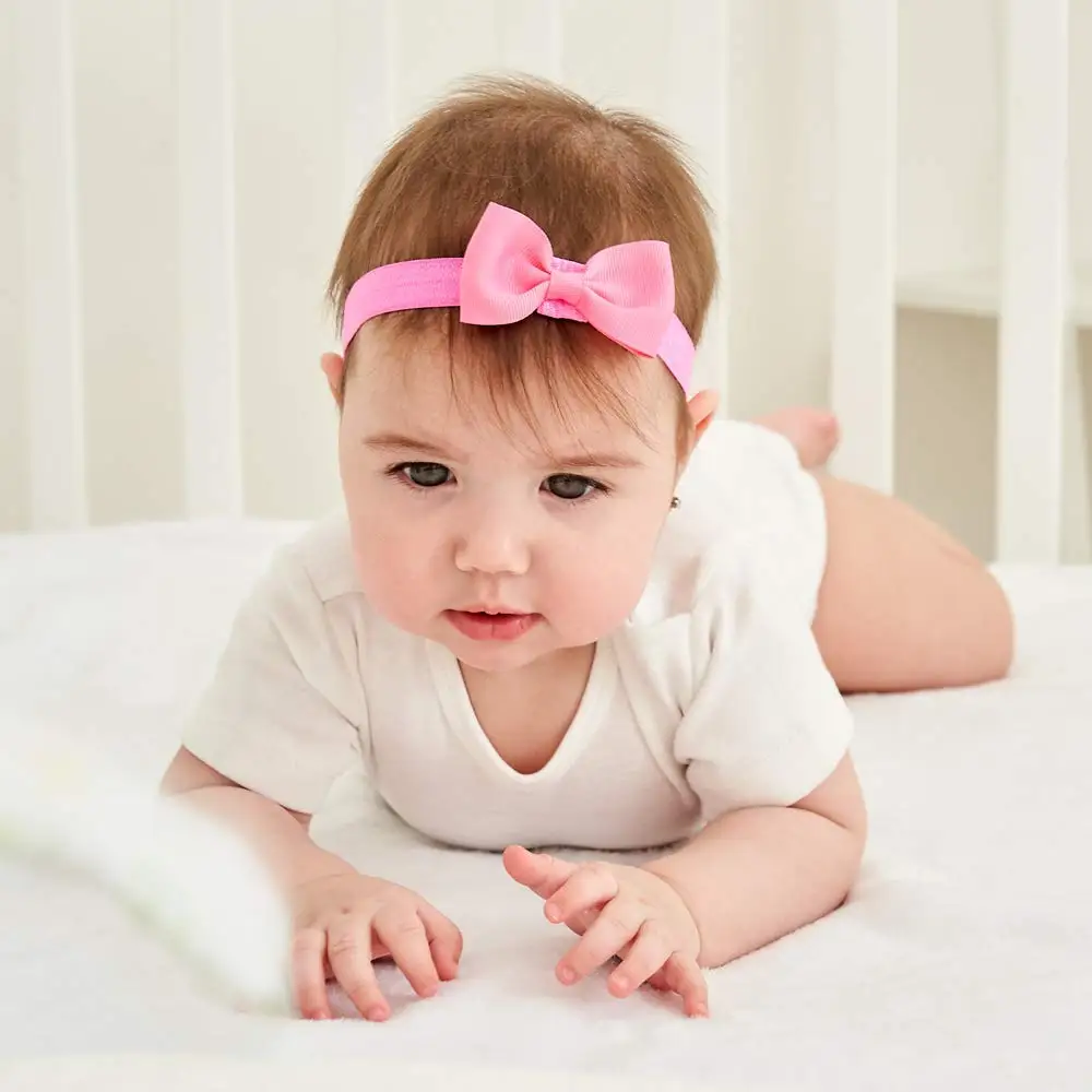 30 шт. повязка на голову для маленьких девочек 2 75 &quot банты волос мягкие эластичные