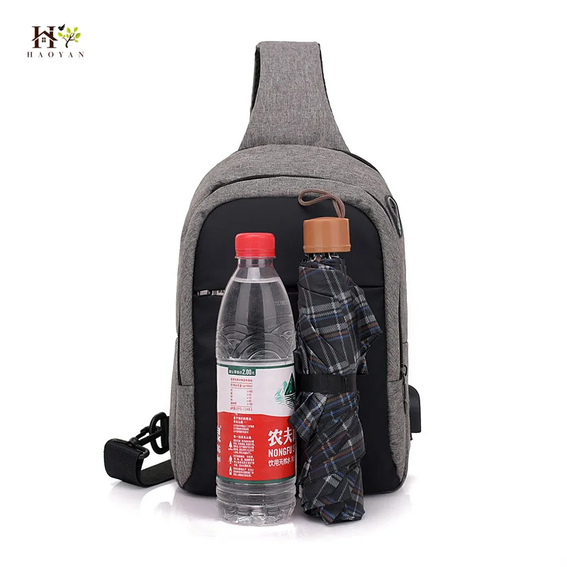 Женская нагрудная сумка с usb-зарядкой новинка 2019 водонепроницаемая через плечо